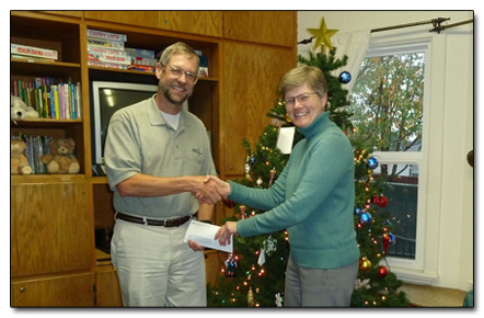 CEO and Principal Hydrogeologist Mike Dresen with Cate Steane